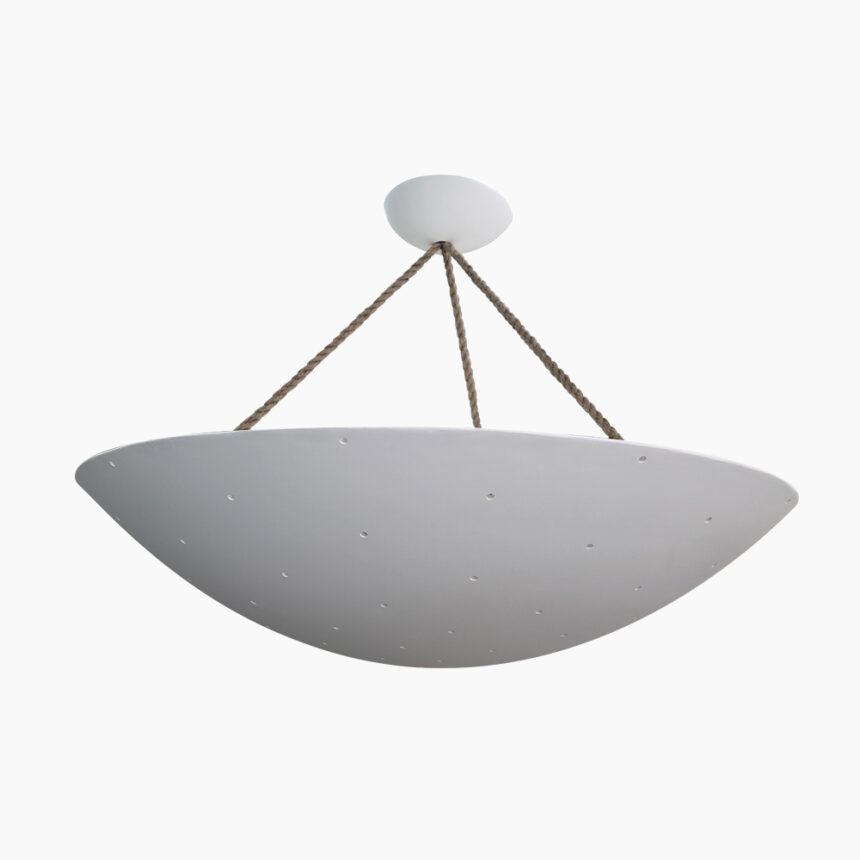 Modern Round White Suspension Chandelier - Lamptouch